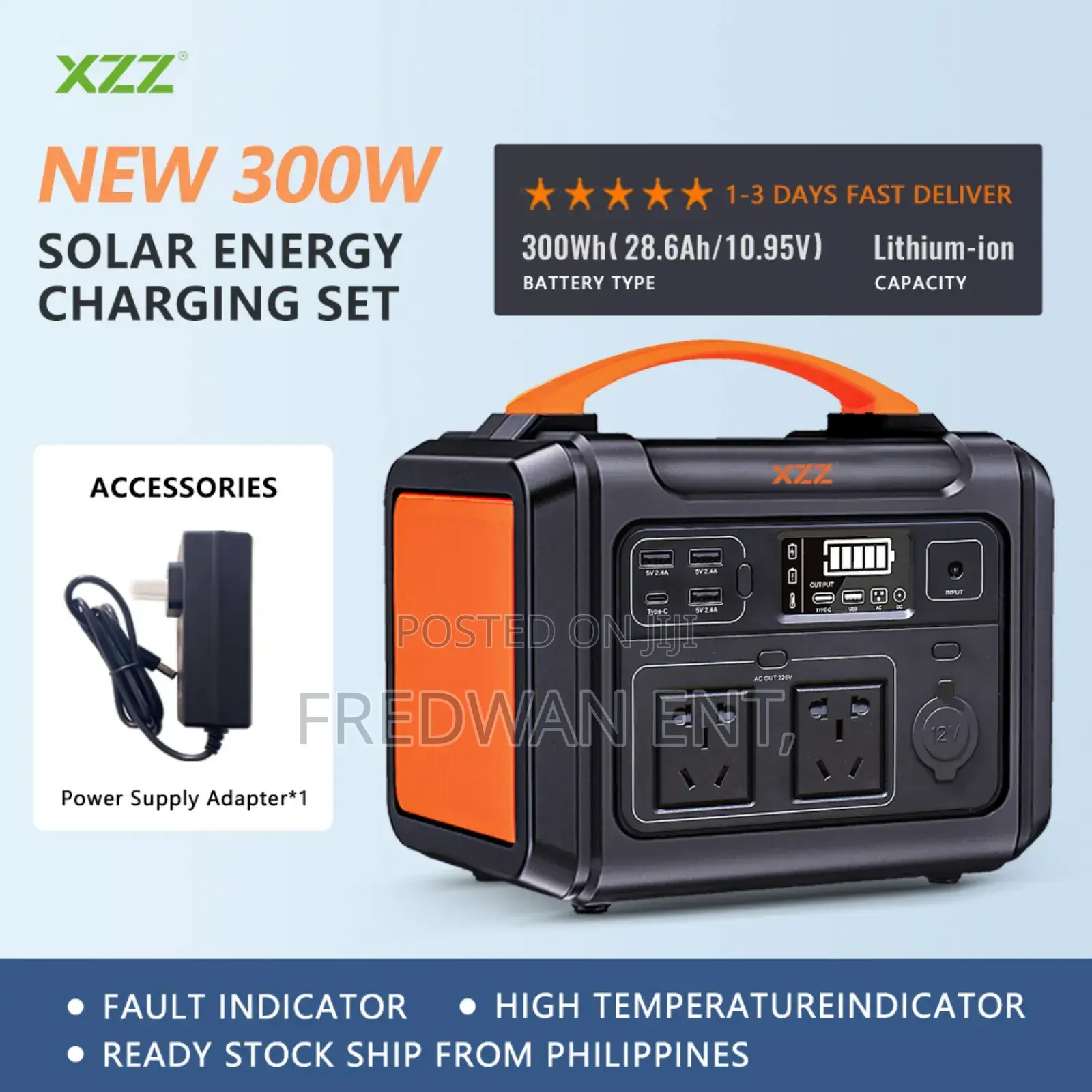 300w Portable Power Station With Solar Panel