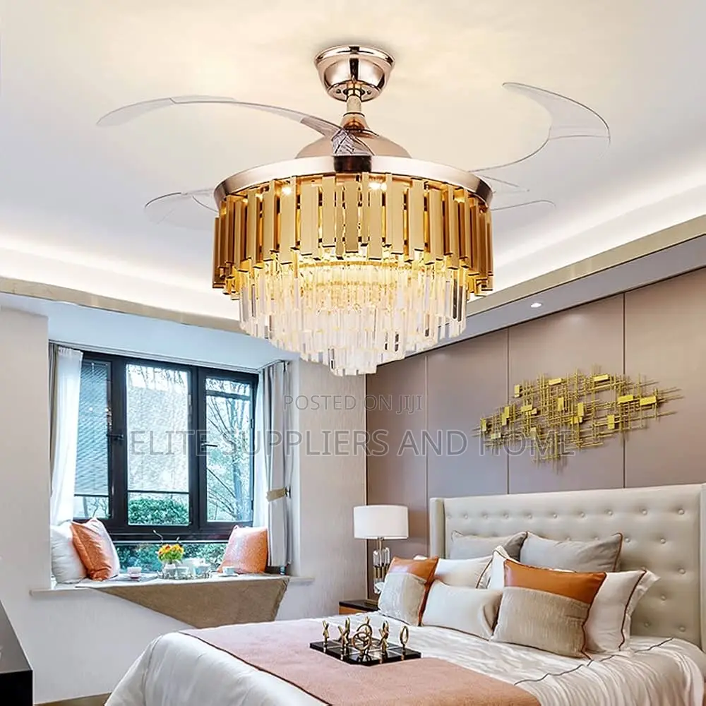 Crystal Chandelier With Fan (Grade A)Premium