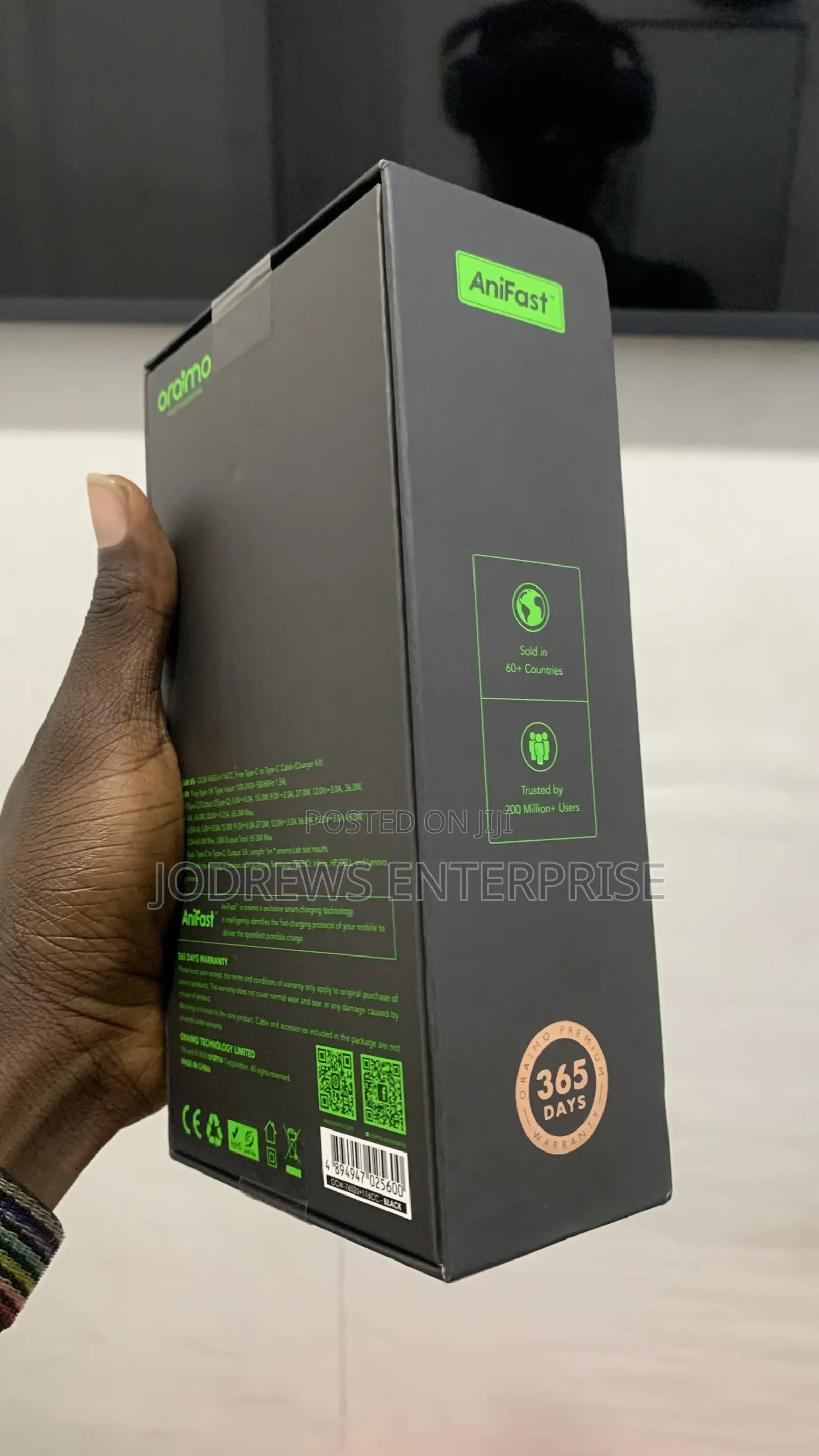 Oraimo Hypergan 65 65w Gan Wall Charger Kit + 100w Cc Cable