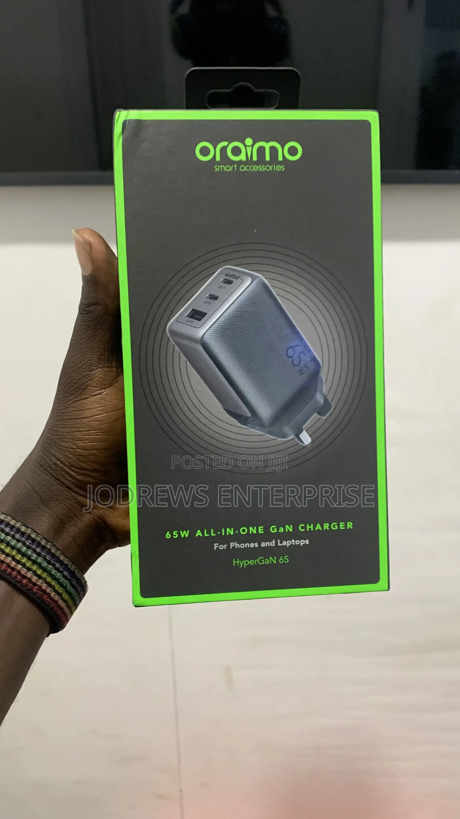 Oraimo Hypergan 65 65w Gan Wall Charger Kit + 100w Cc Cable