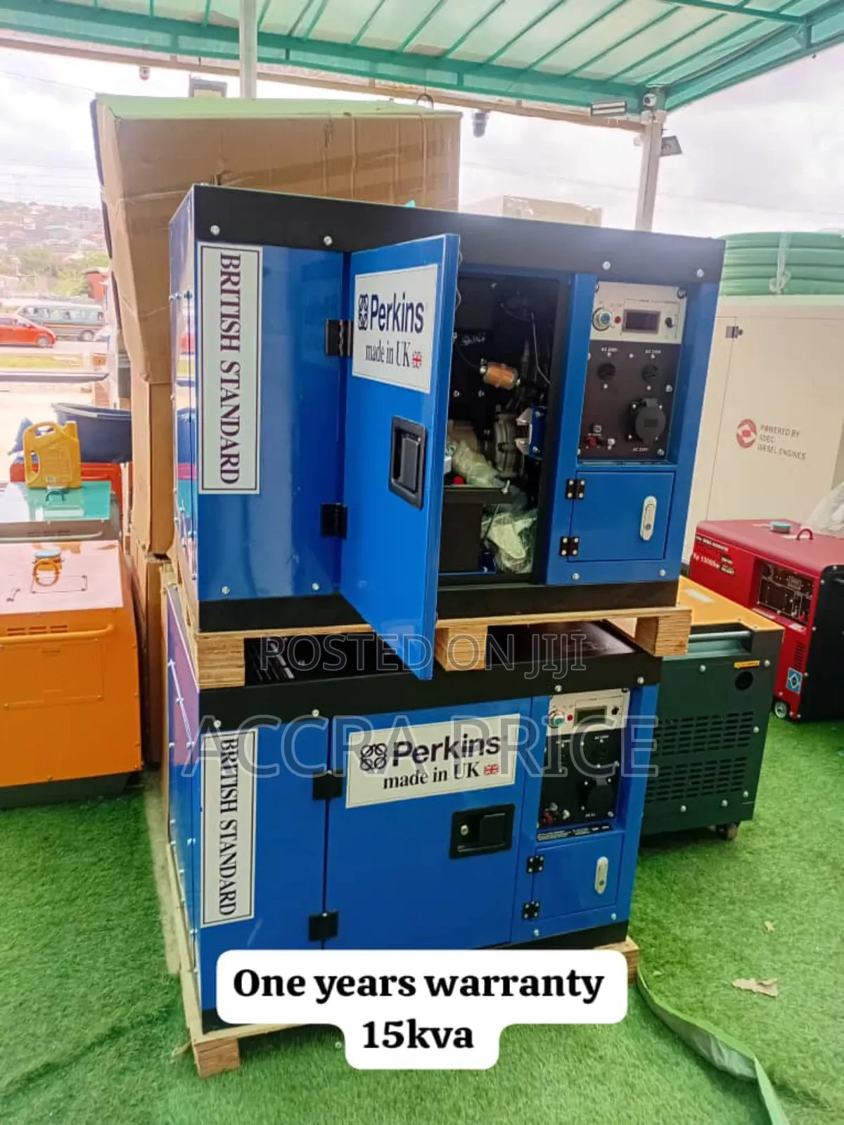 Low Fuel Consumption 15kva 13000watts Perkins Diesel Genset