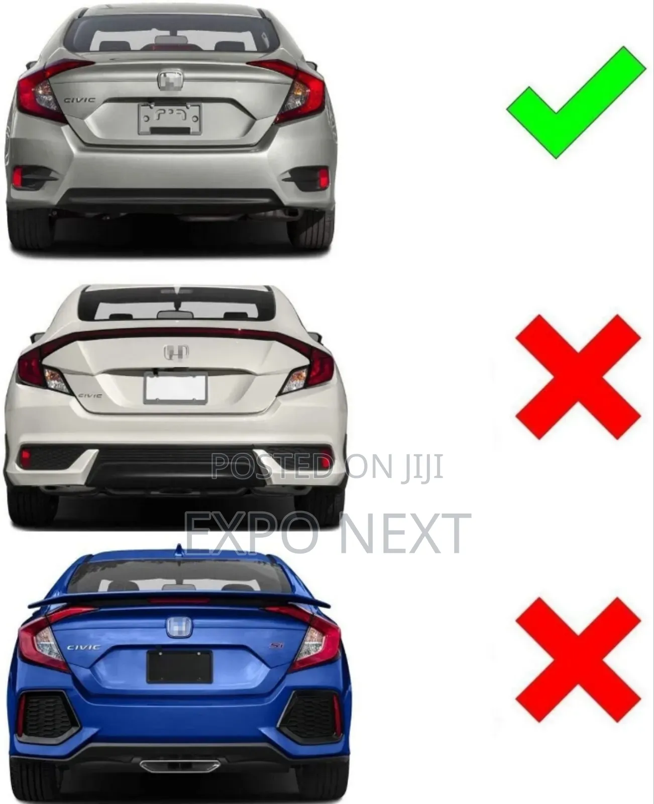 Honda Civic Led Reflector Bumper Brake Light All Year Model