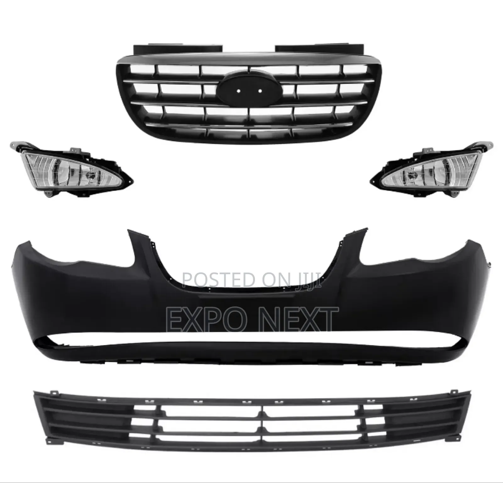 Front Bumper, Grille, Fog Light Covers For Hyundai Elantra 2007-2010