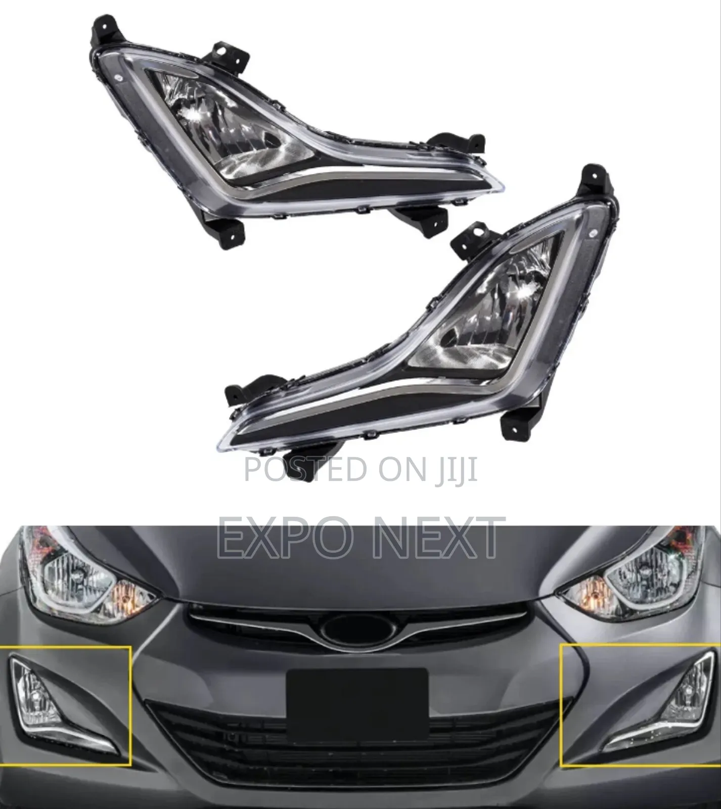 Fog Lamp Lights Set For Hyundai Elantra 2015-2016