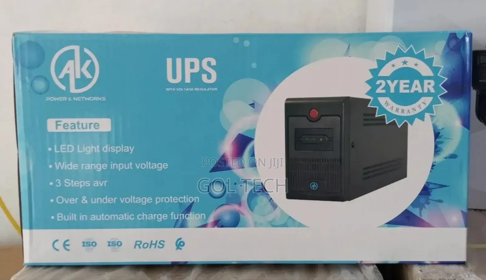 Ups 1000va (1kva) Ak Power With Inbuilt Avr 480w Led