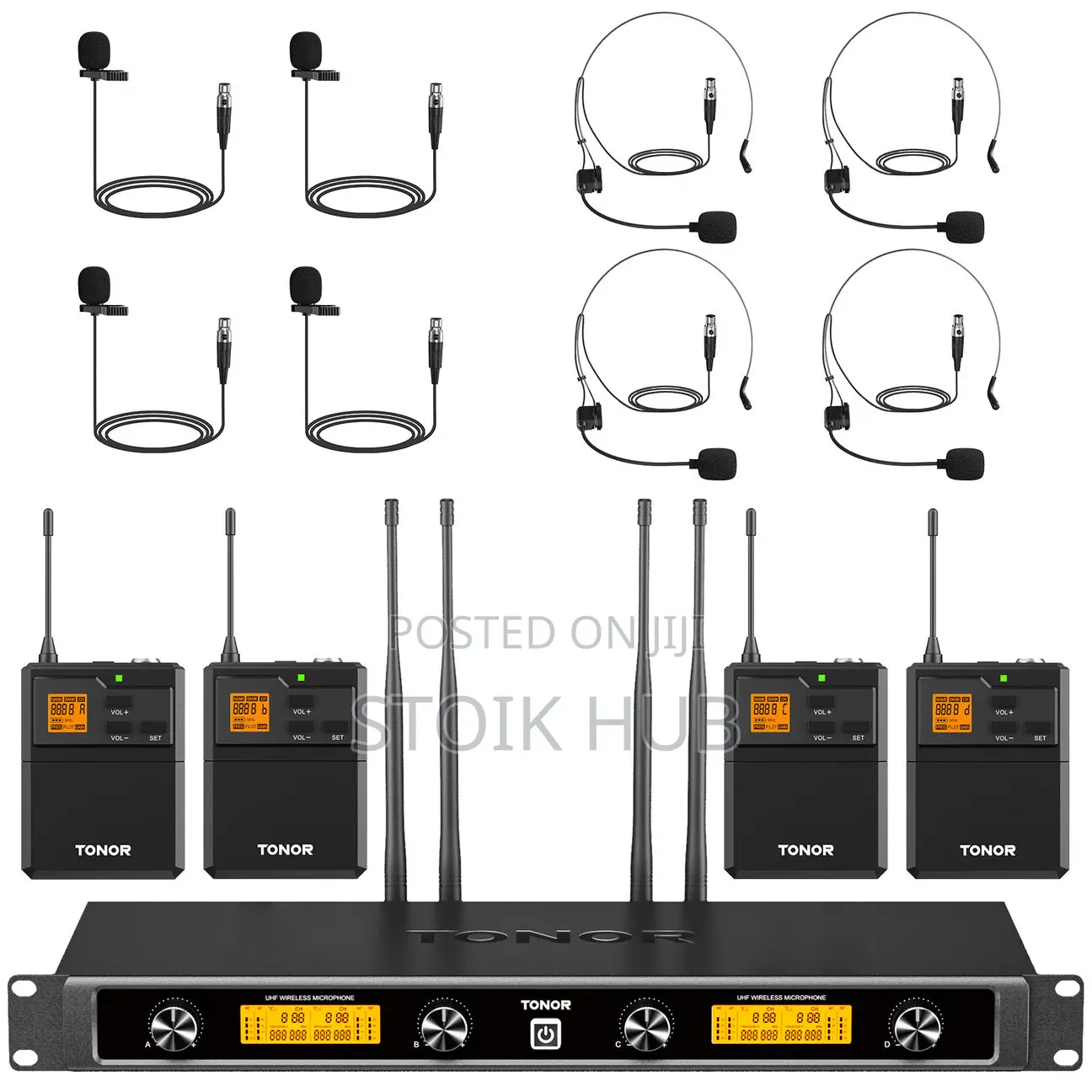 Tonor Tw844 Uhf Mikrofon Set 4 Channel