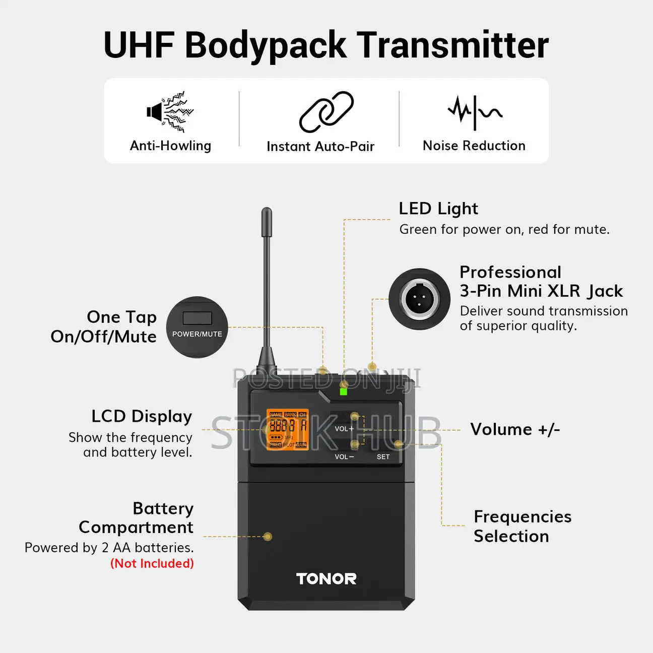 Tonor Tw844 Uhf Mikrofon Set 4 Channel