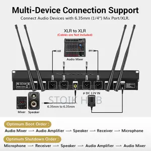 Tonor Tw844 Uhf Mikrofon Set 4 Channel