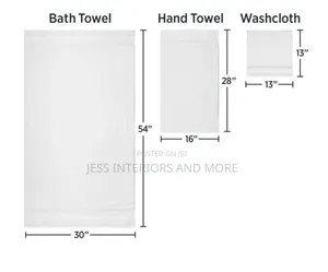 Welhome 100% Cotton 6-Piece Towel Set