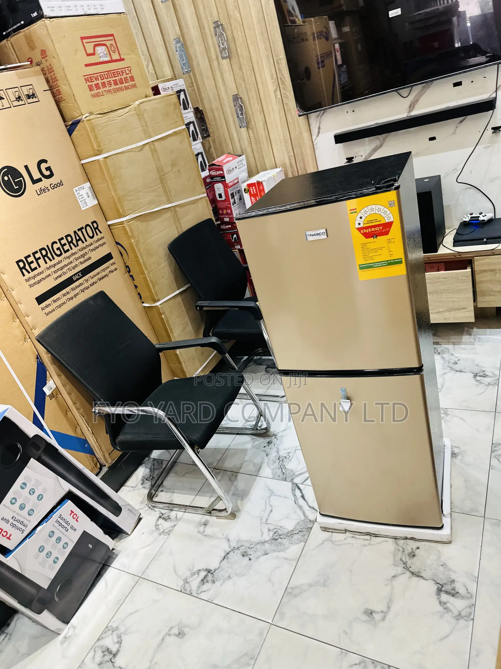 Available Now at Store Nasco Double Door Fridge Gold
