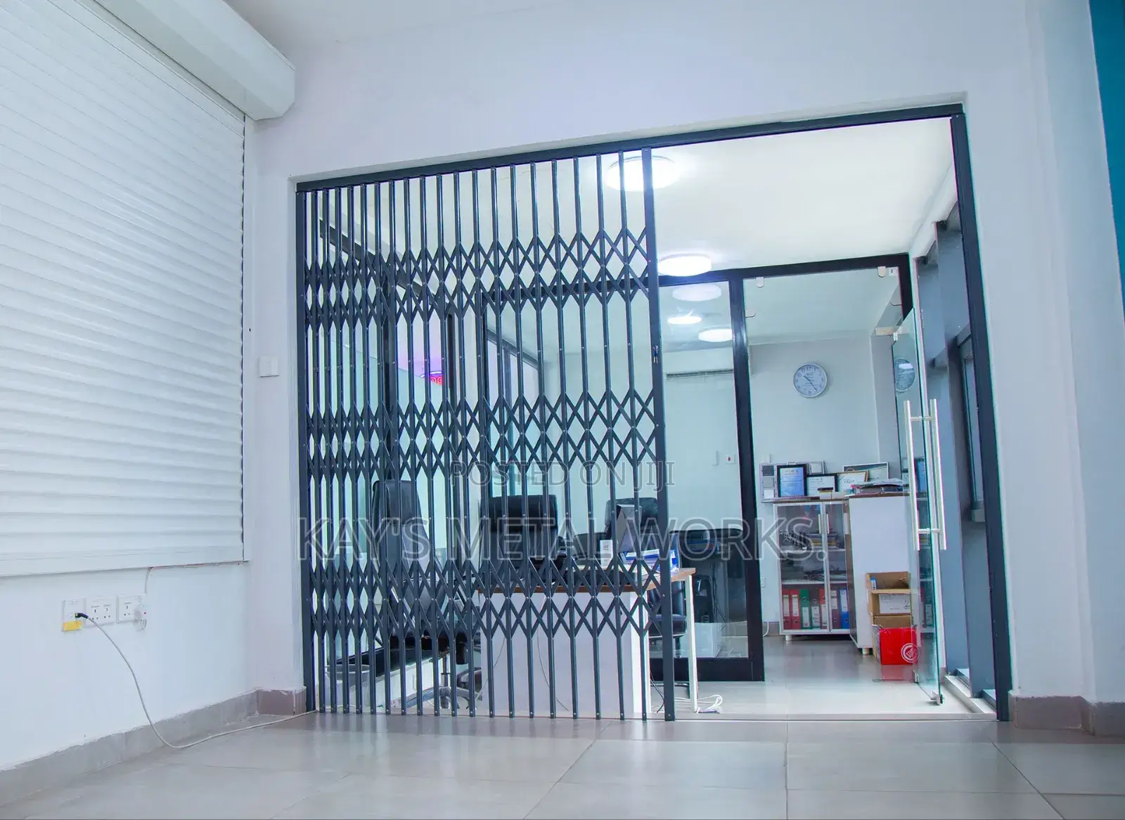 Black Collapsible Door