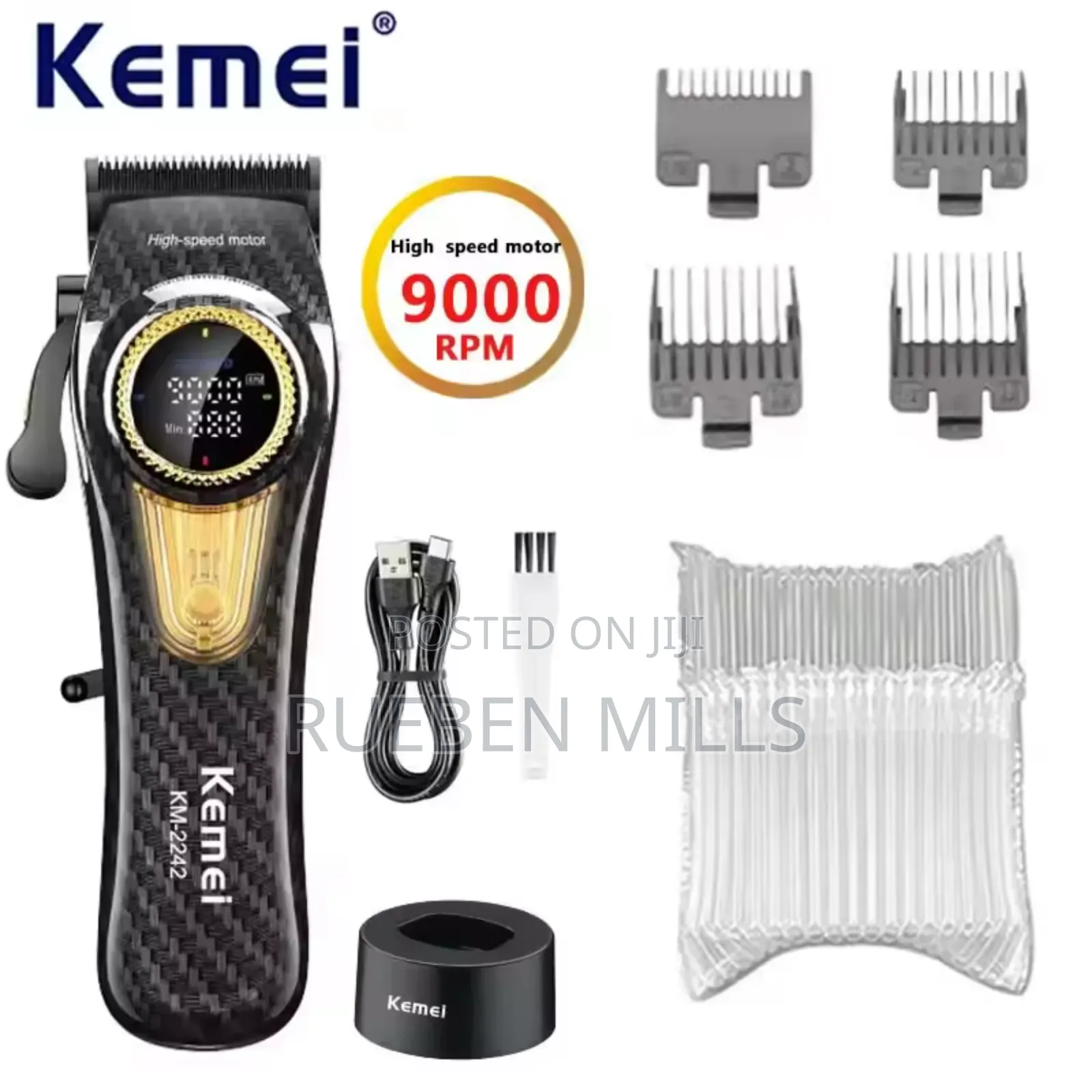 4500mah Heavy Duty Kemei 2242 Barbering Machine Hair Clipper