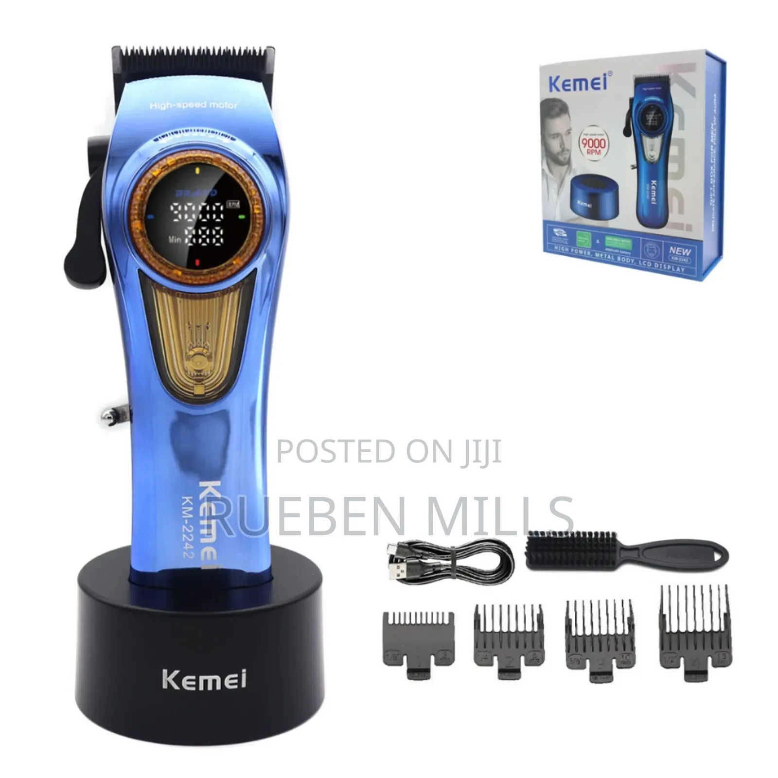 4500mah Heavy Duty Kemei 2242 Barbering Machine Hair Clipper