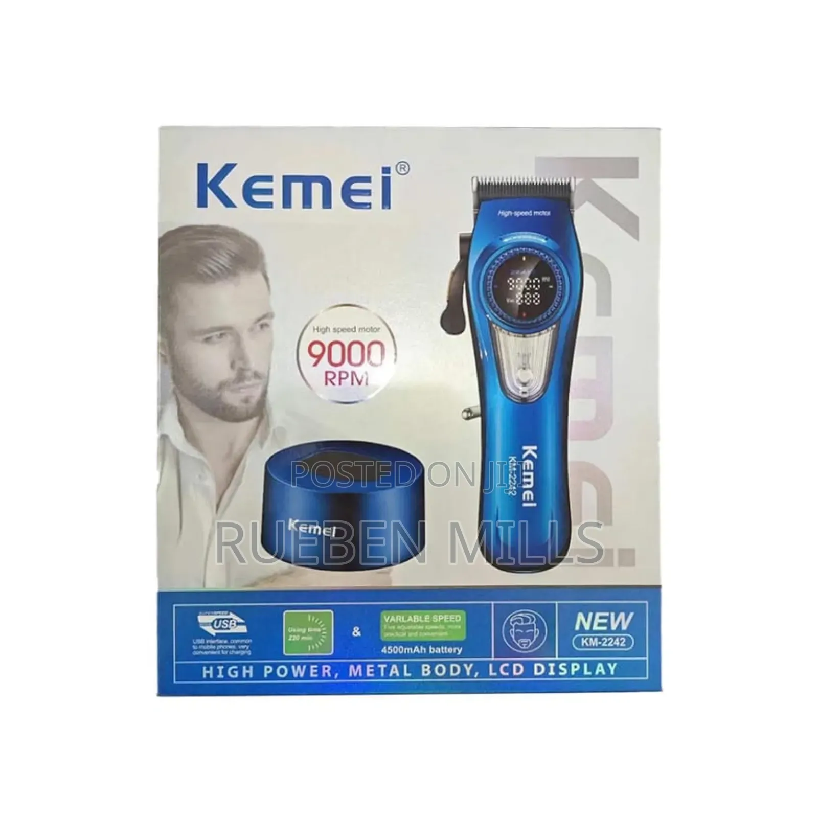 High-Speed Professional Kemei Km-2242 Barbering Machine