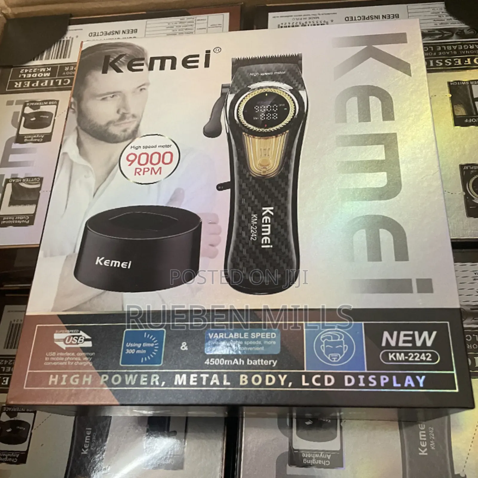 High-Speed Professional Kemei Km-2242 Barbering Machine