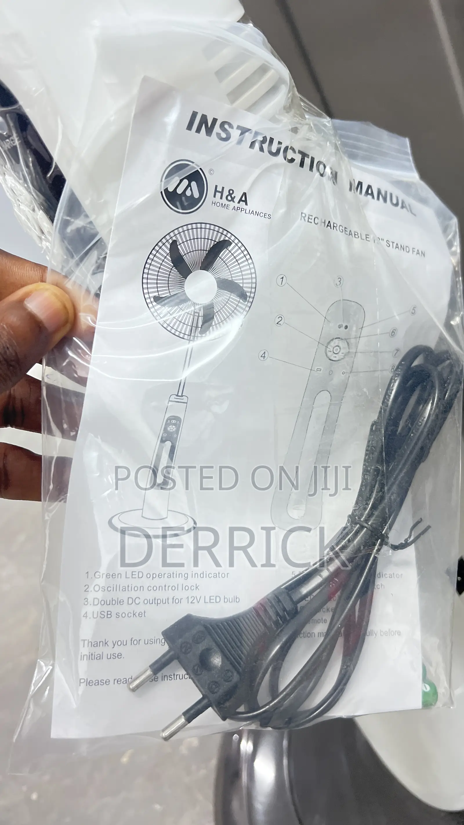 18-Inch Super Quality H a Rechargeable Fan.