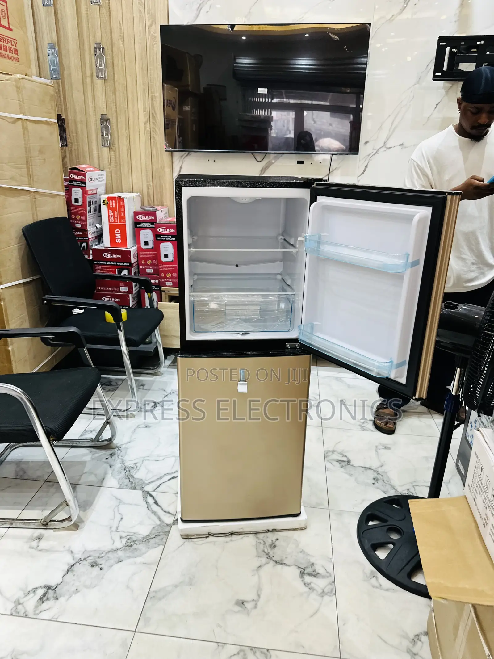 Golden Color Nasco Double Door Fridge Nasd2-18fl