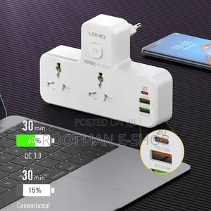 Ldnio Plug Extension Multi Socket With Usb Wall Plug Adapter