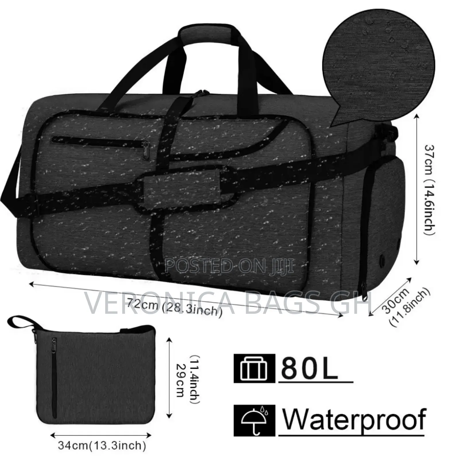Foldable Travelling Luggage Packing Duffle Bag Extra Large