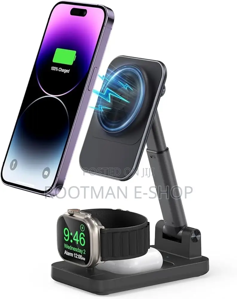 Keephone 3-in-1 Tech Power Stand Wireless Charger