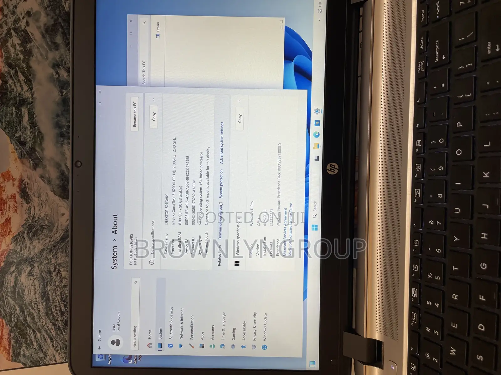 New Laptop HP ProBook 450 G3 8GB Intel Core I5 SSHD (Hybrid) 256GB