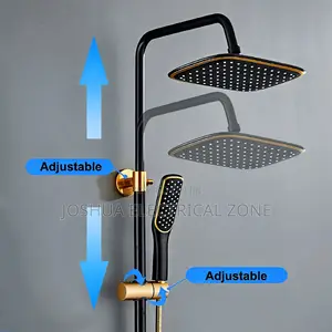Photo - Shower Set – 4-in-1 Design Luxury Black Gold Rain