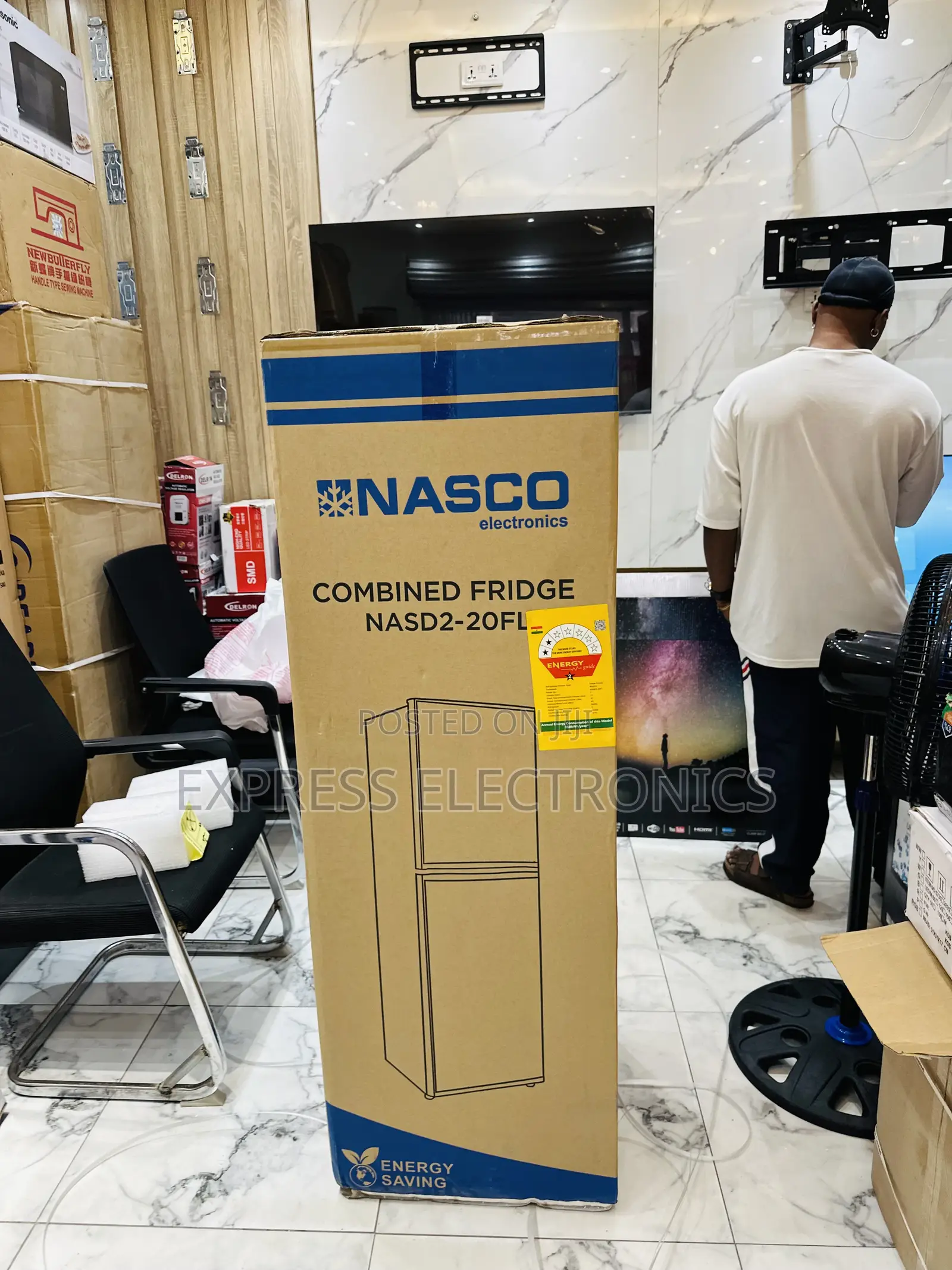 Dynamic Sleek Grey Fridge Nasco Nasd2-24fl