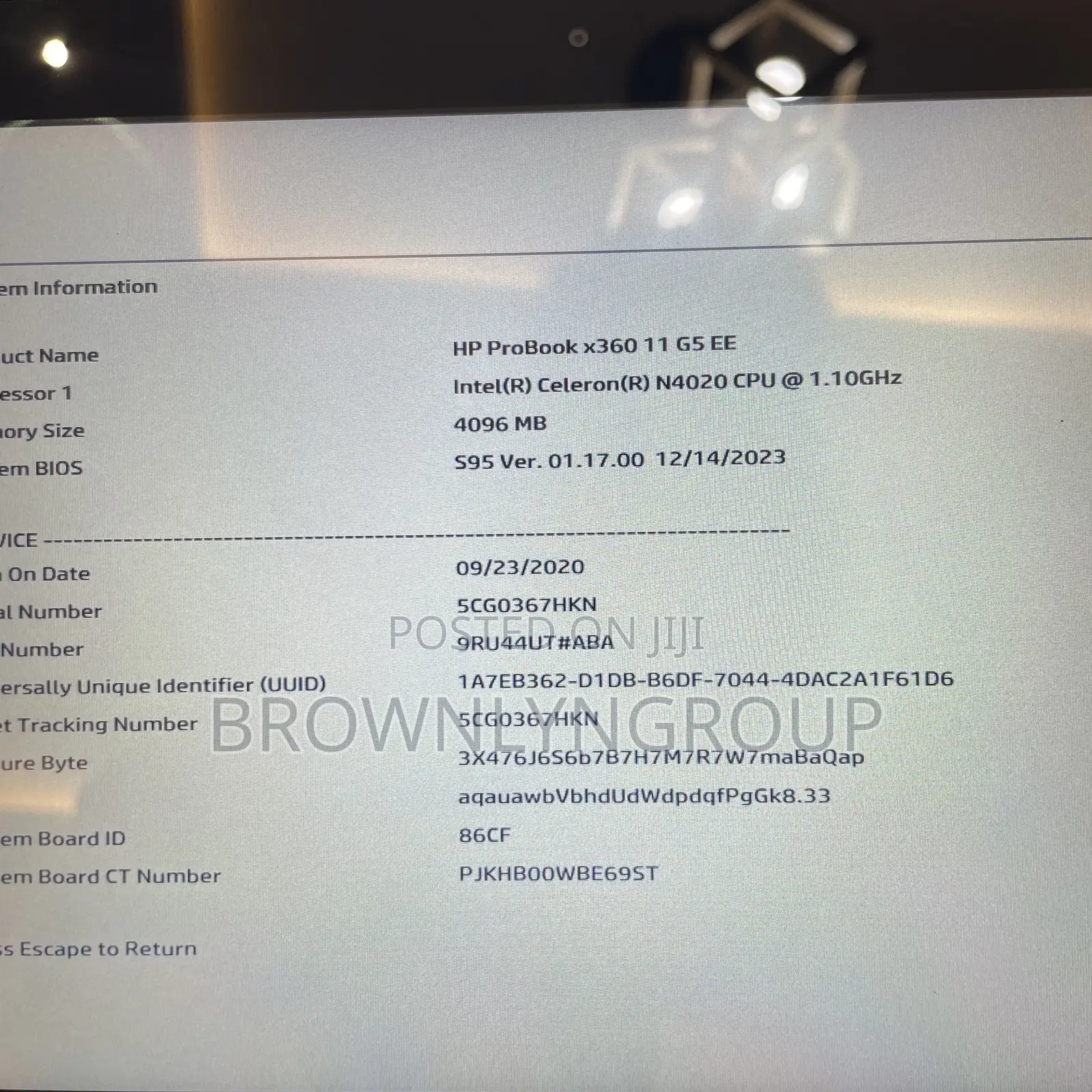 New Laptop HP ProBook X360 11 G5 EE 4GB Intel Celeron SSD 128GB