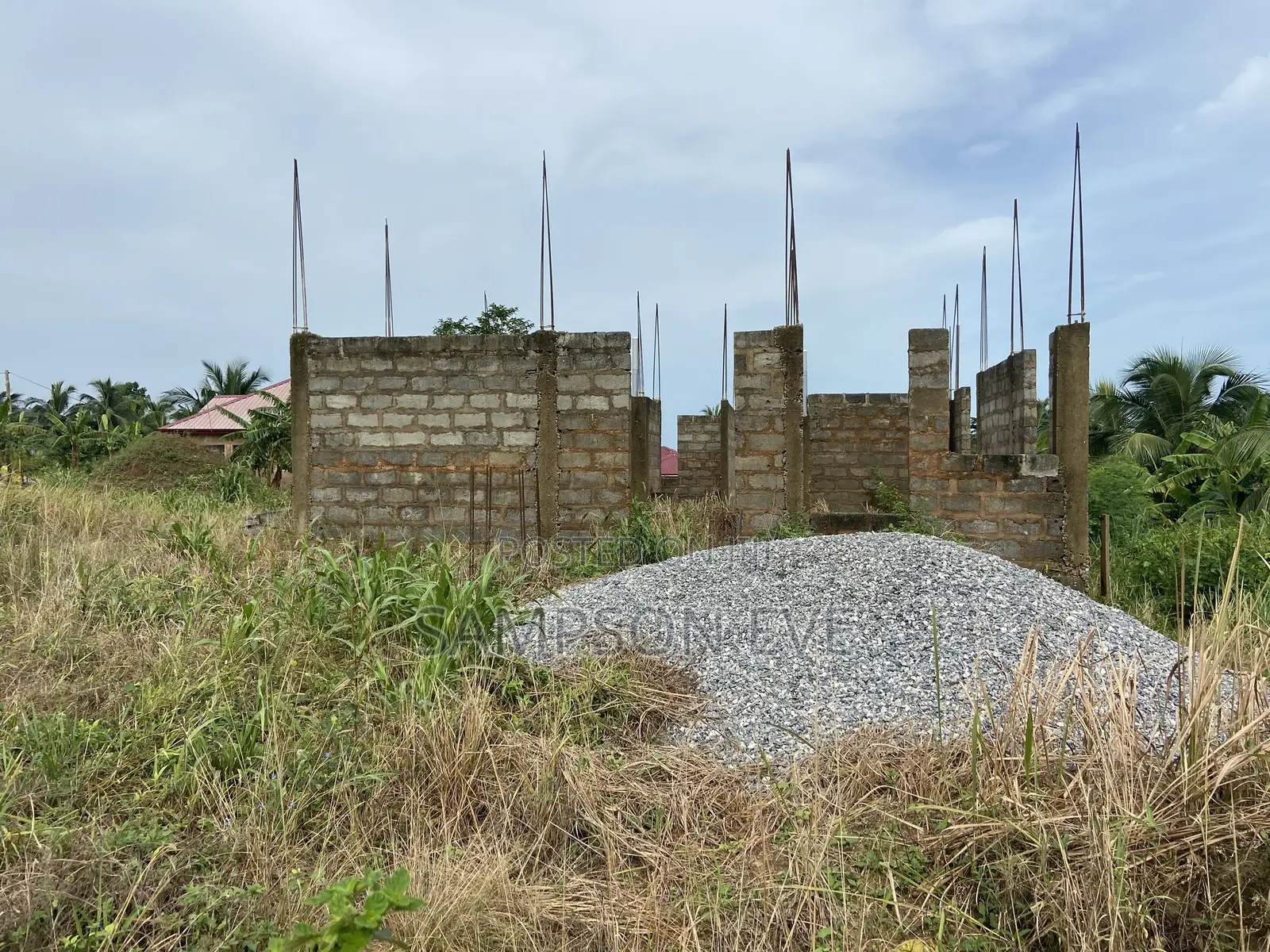 Uncompleted 2 Bedroom House For Sale At Aburi-fotobi + Blocks & Stones