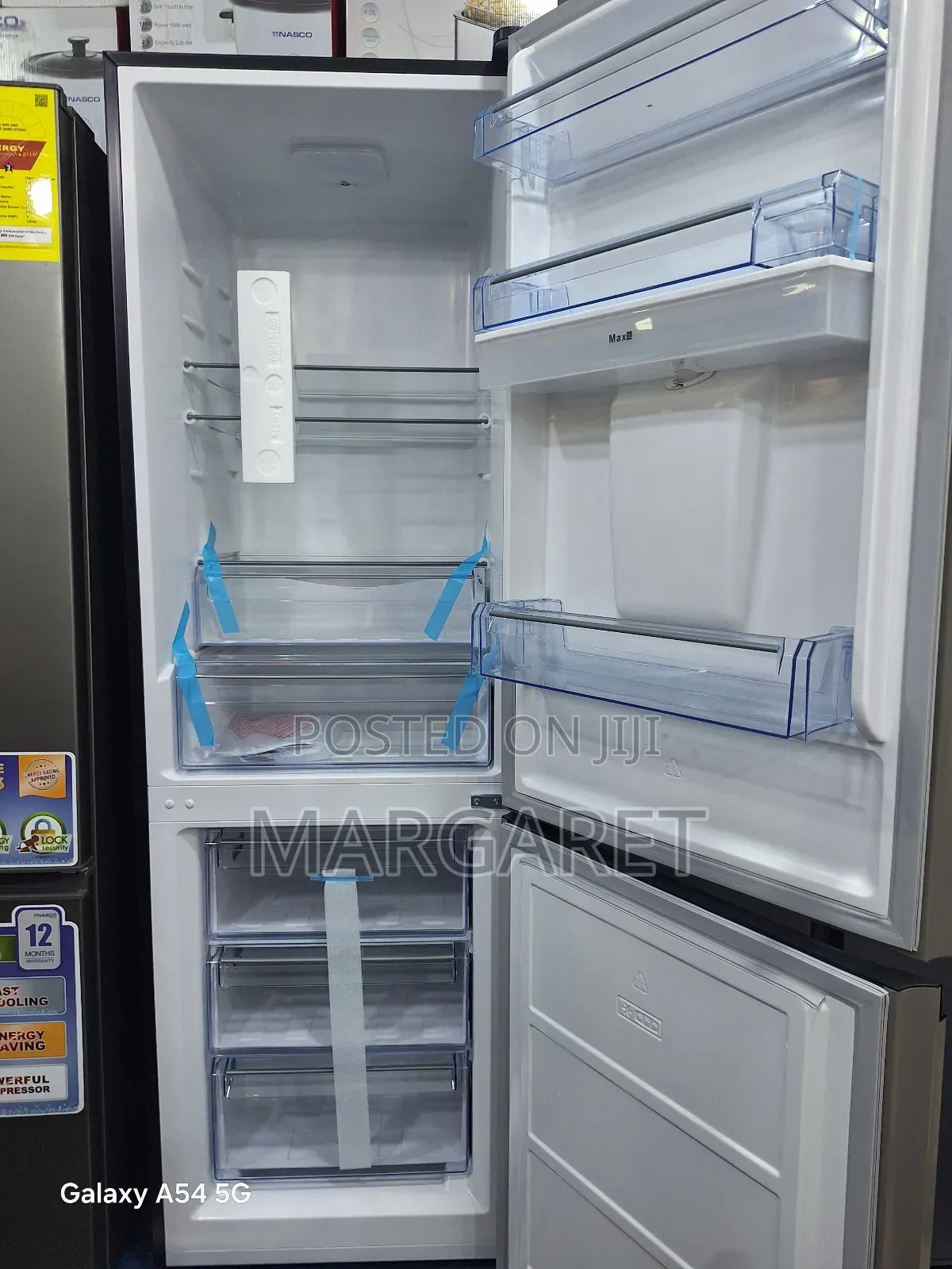 A1 Black Mirror Pearl Double Door Fridge