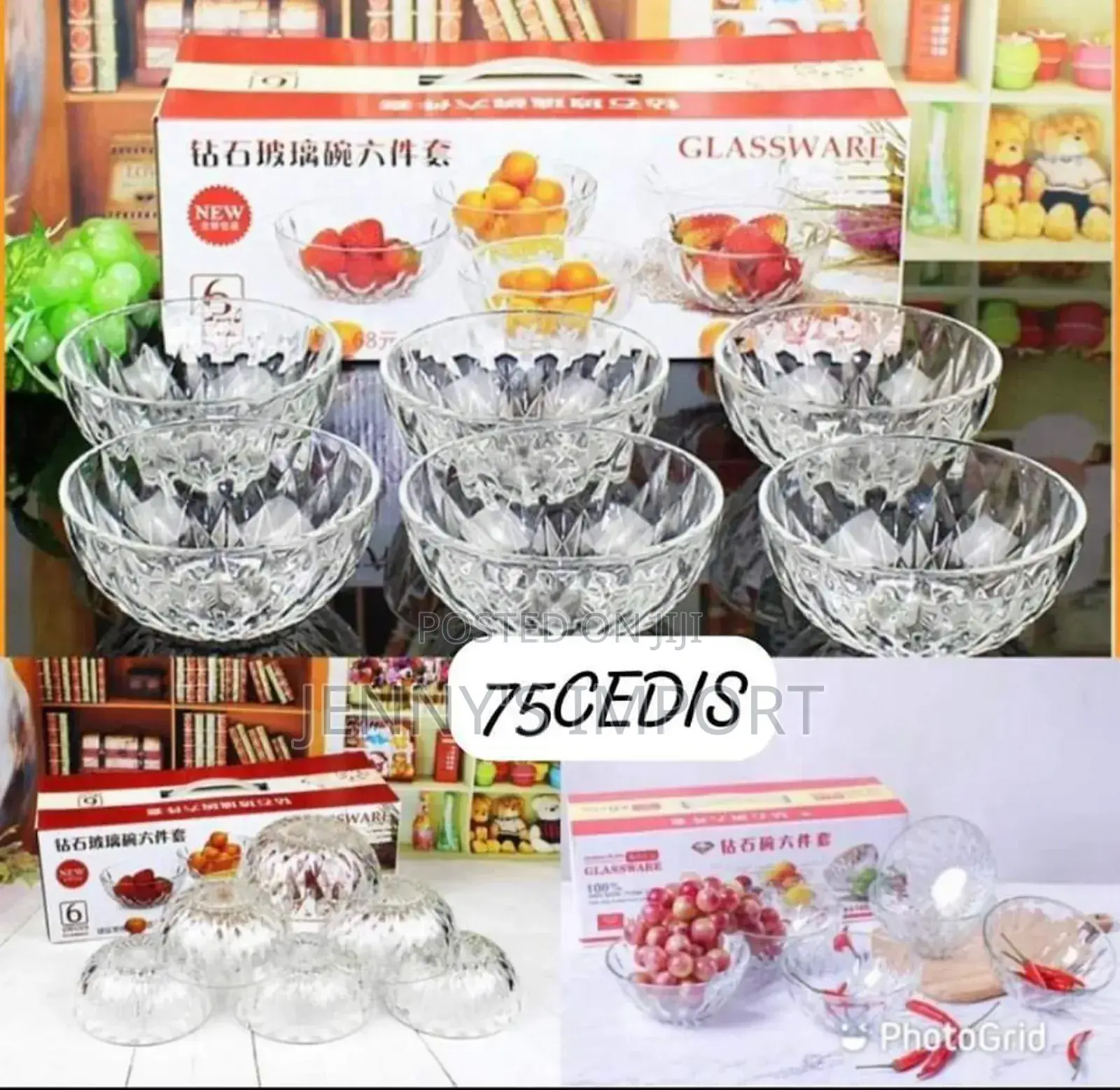 6 Sets Glass Bowls
