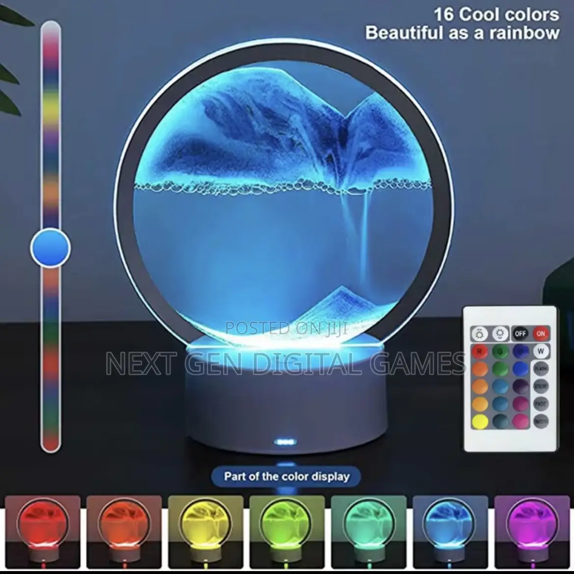 3d Flowing Sand Led Light Hourglass