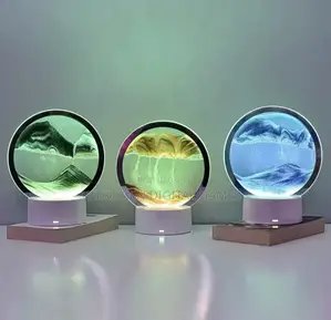 3d Flowing Sand Led Light Hourglass