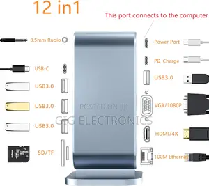 Type C Hub 12in1 Docking Station
