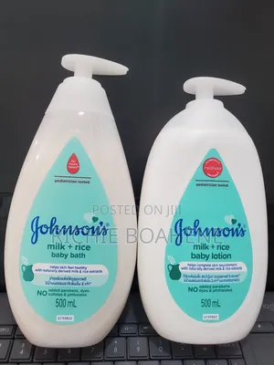 Johnson Rice and Milk Lotion and Bath