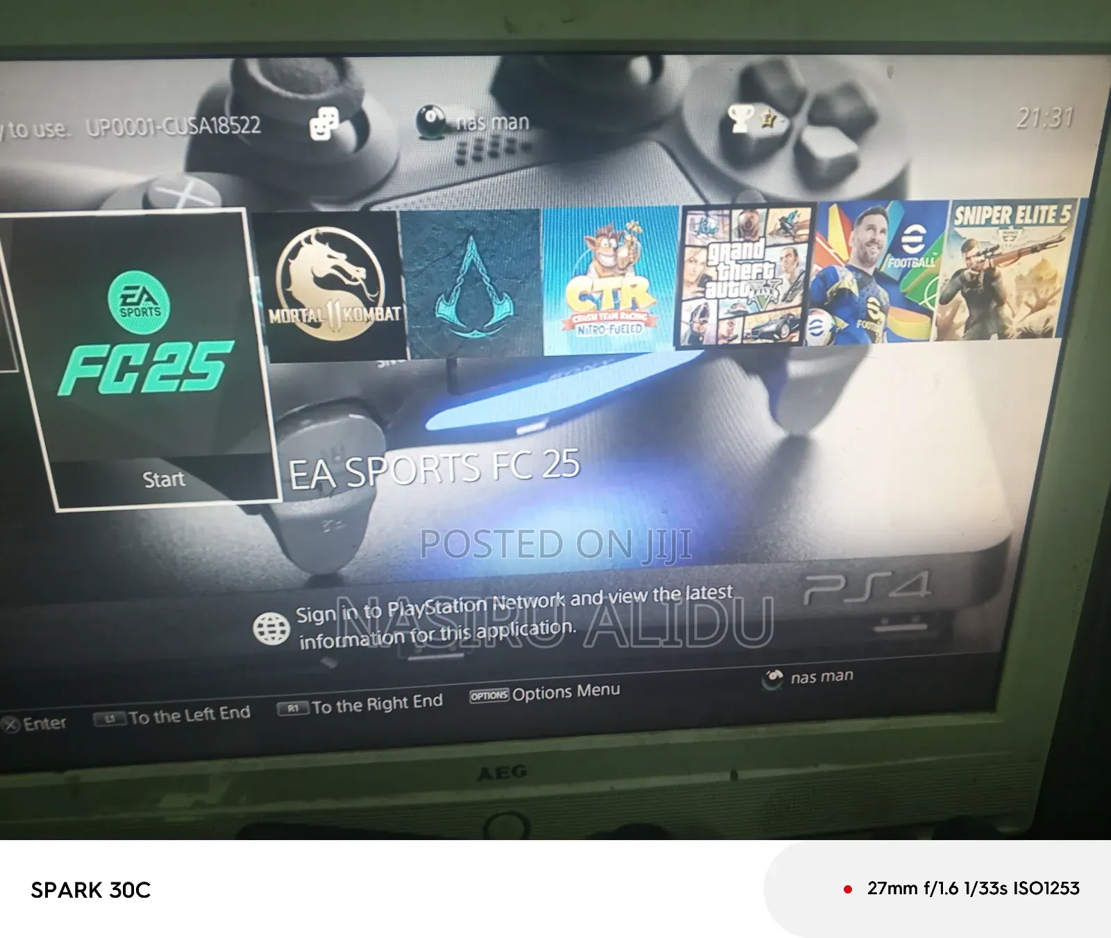 Ps4 Slim With Fc26 7 Games