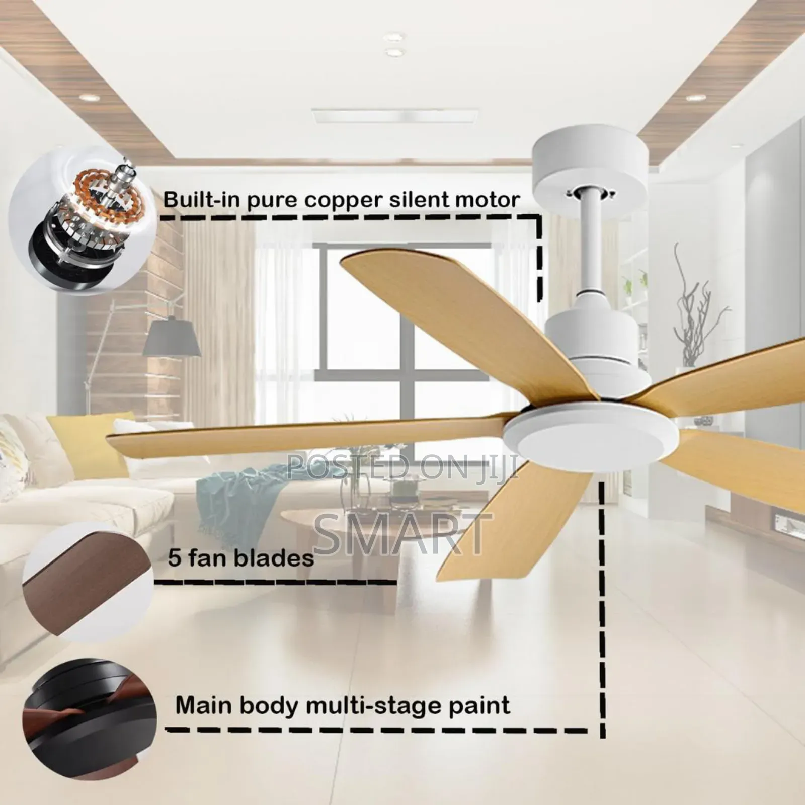 Executive Art Fan Light With Remote