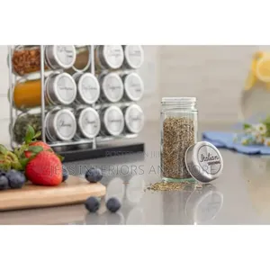 Spice Rack Stainless Steel Filled With Spices-20 Jar