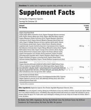 Fruits Veggies Sup 60 Caps Superfood Fruit and Vegetables