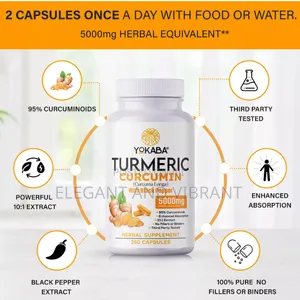 Turmeric Curcumin 5000mg Herbal Extract With Bioperine