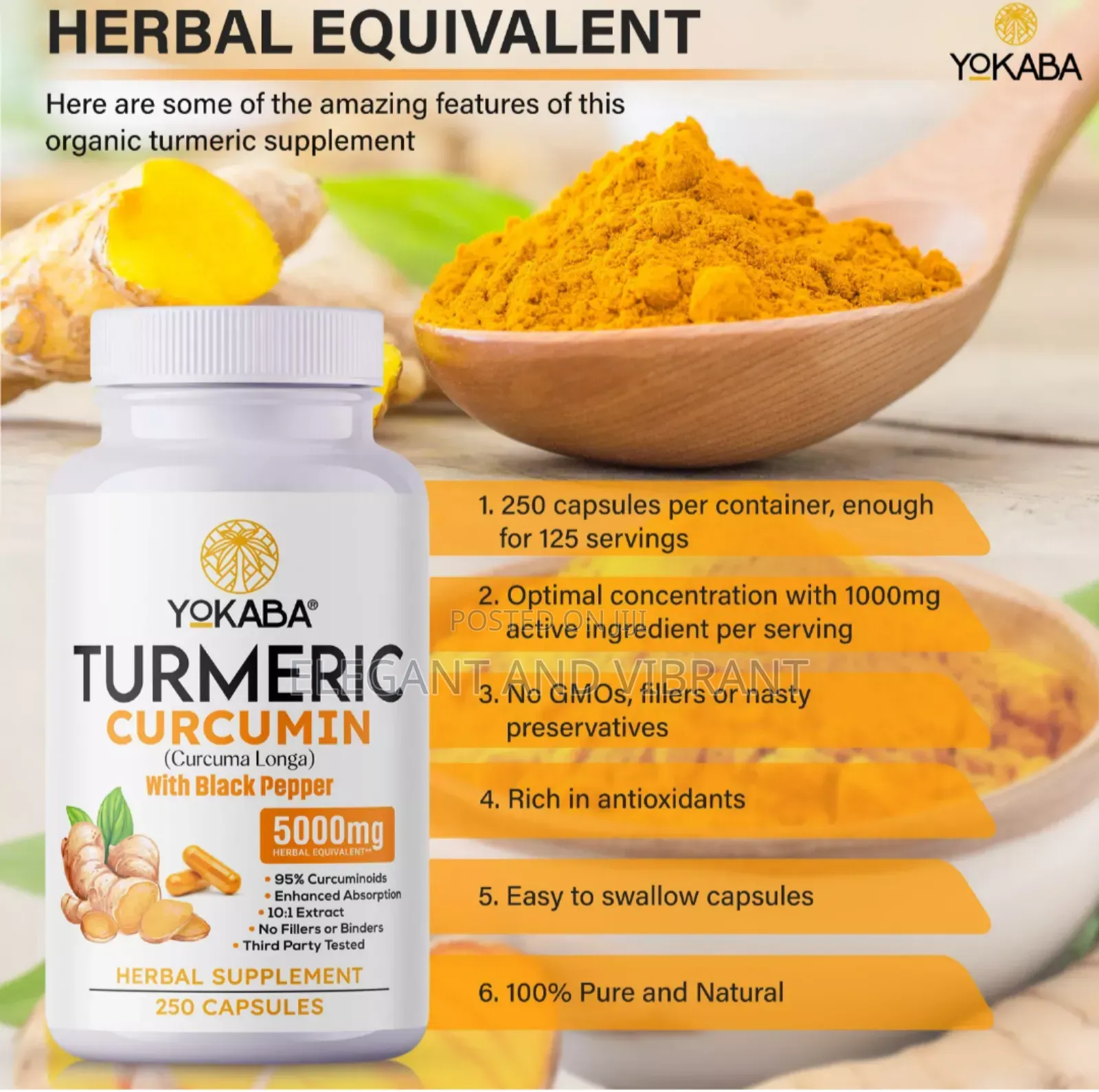 Turmeric Curcumin 5000mg Herbal Extract With Bioperine