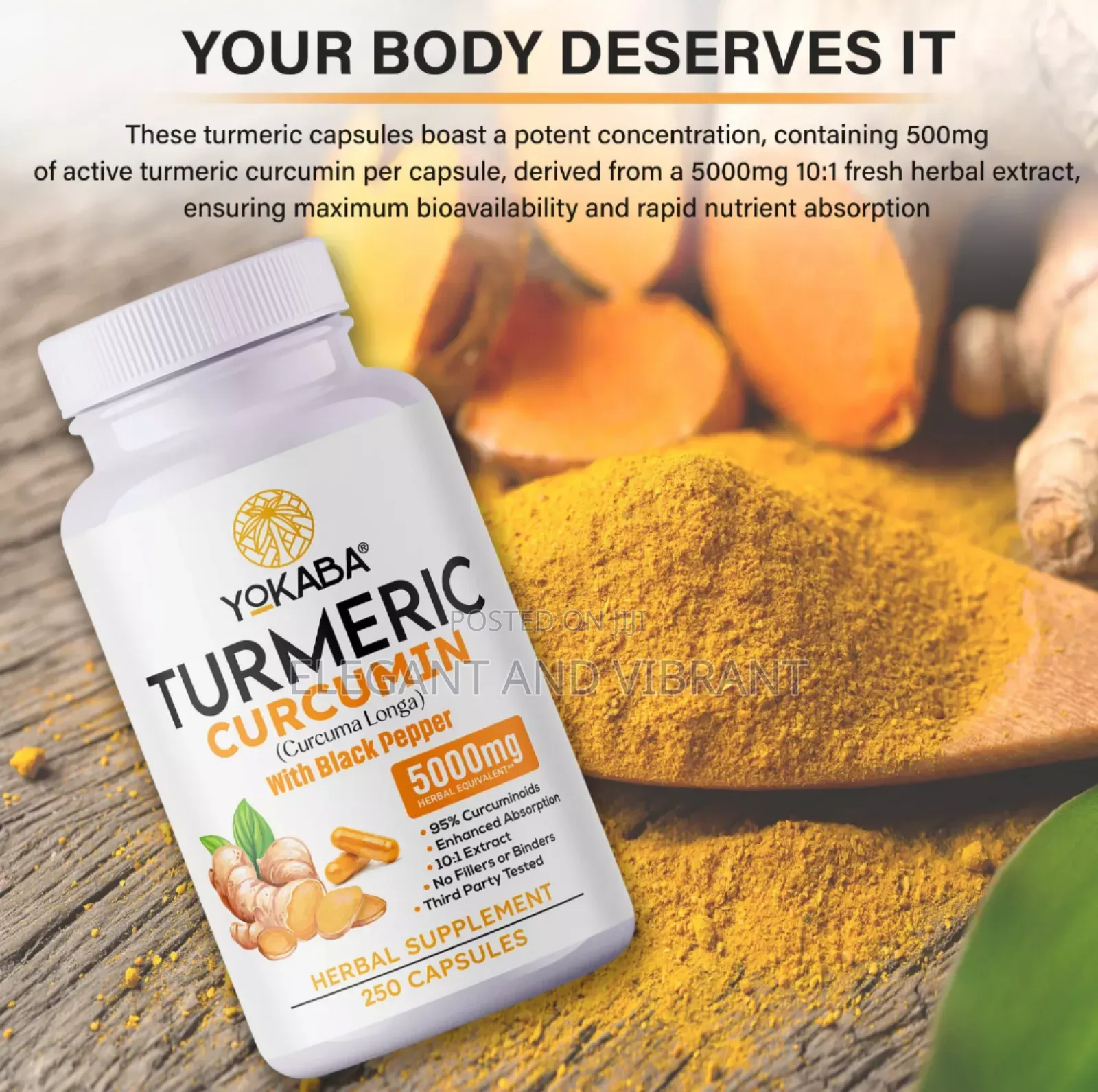 Turmeric Curcumin 5000mg Herbal Extract With Bioperine