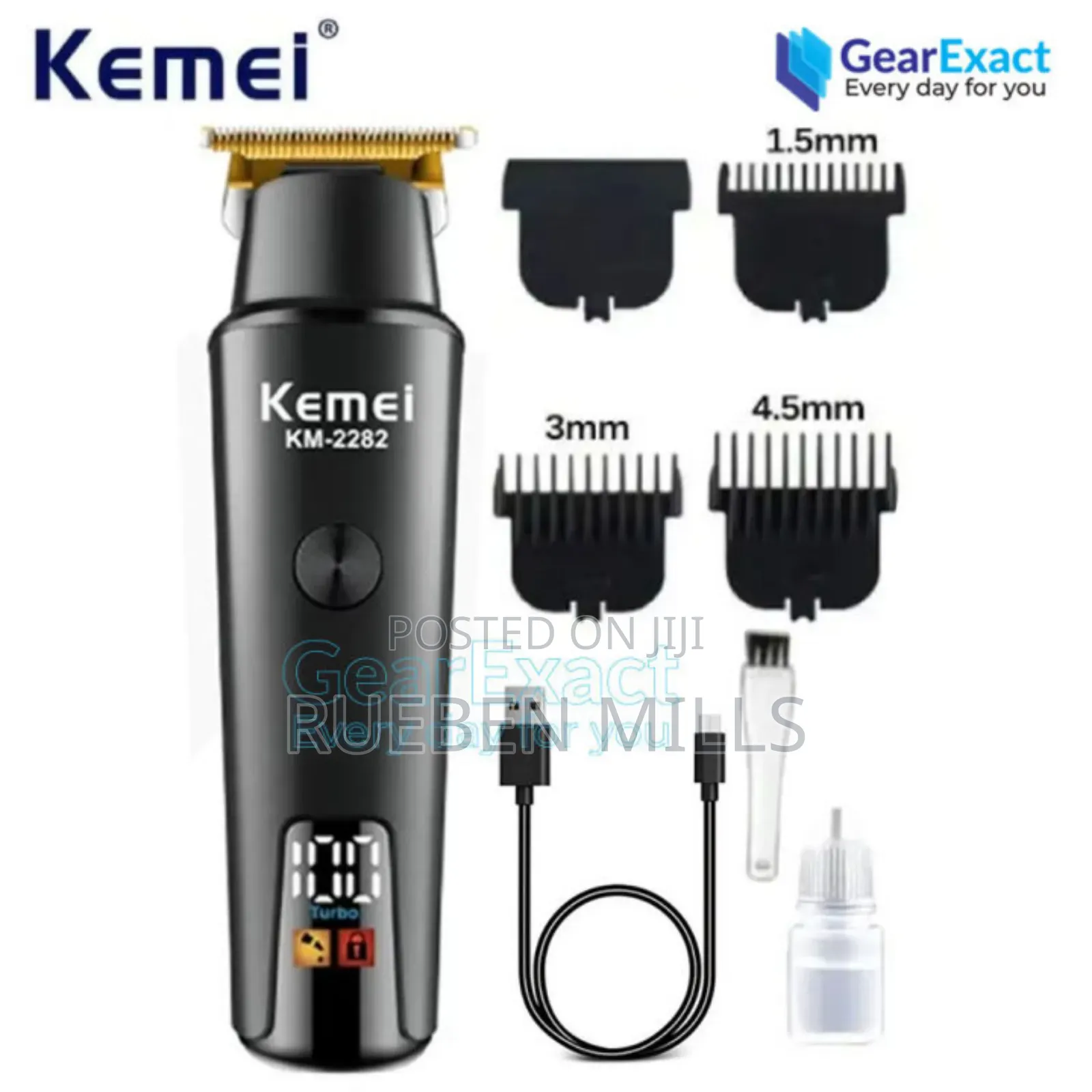 Close Trim Precision Kemei Zero Gap Beard Trimmer 1200mah