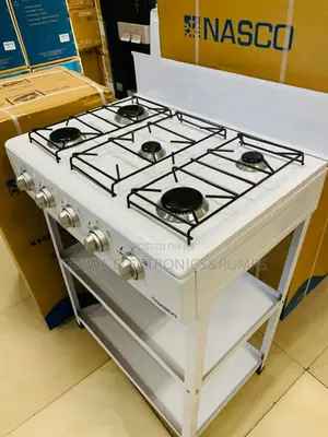 2 Shelves Stand Nasco 5 Burner Gas Stove