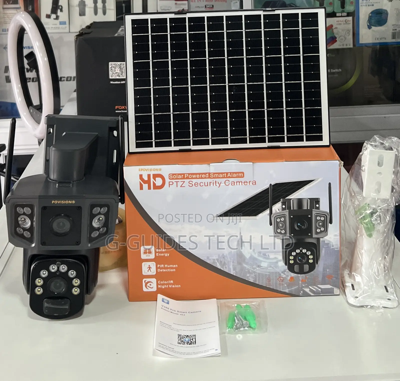 Hd 4g Solar PTZ Dual-Lens Camera V380