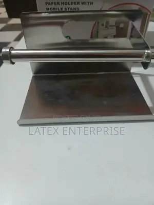 Tissue Paper Holder Silver With Mobile Stand