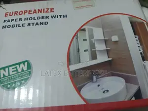 Tissue Paper Holder Silver With Mobile Stand