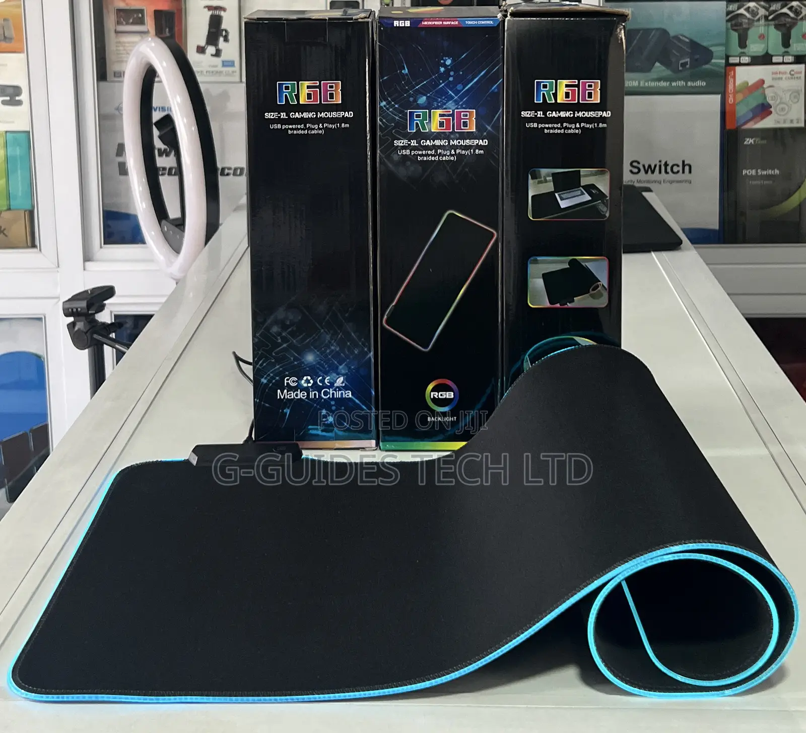 RGB Gaming Mouse Pad, Soft Cloth RGB Mouse Pad