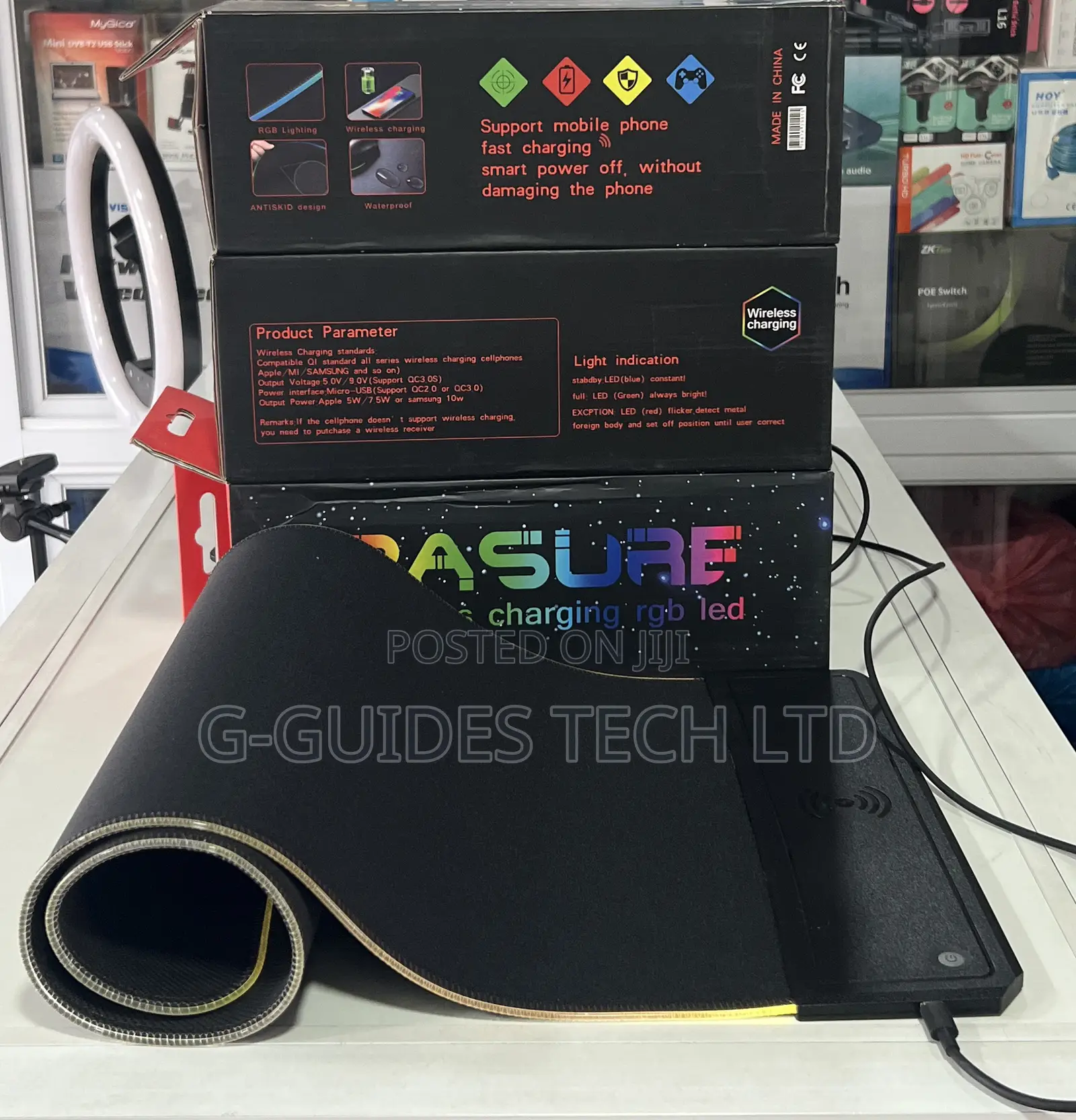 Rasure Rs-05 RGB Gaming Mouse Pad With Wireless Charging