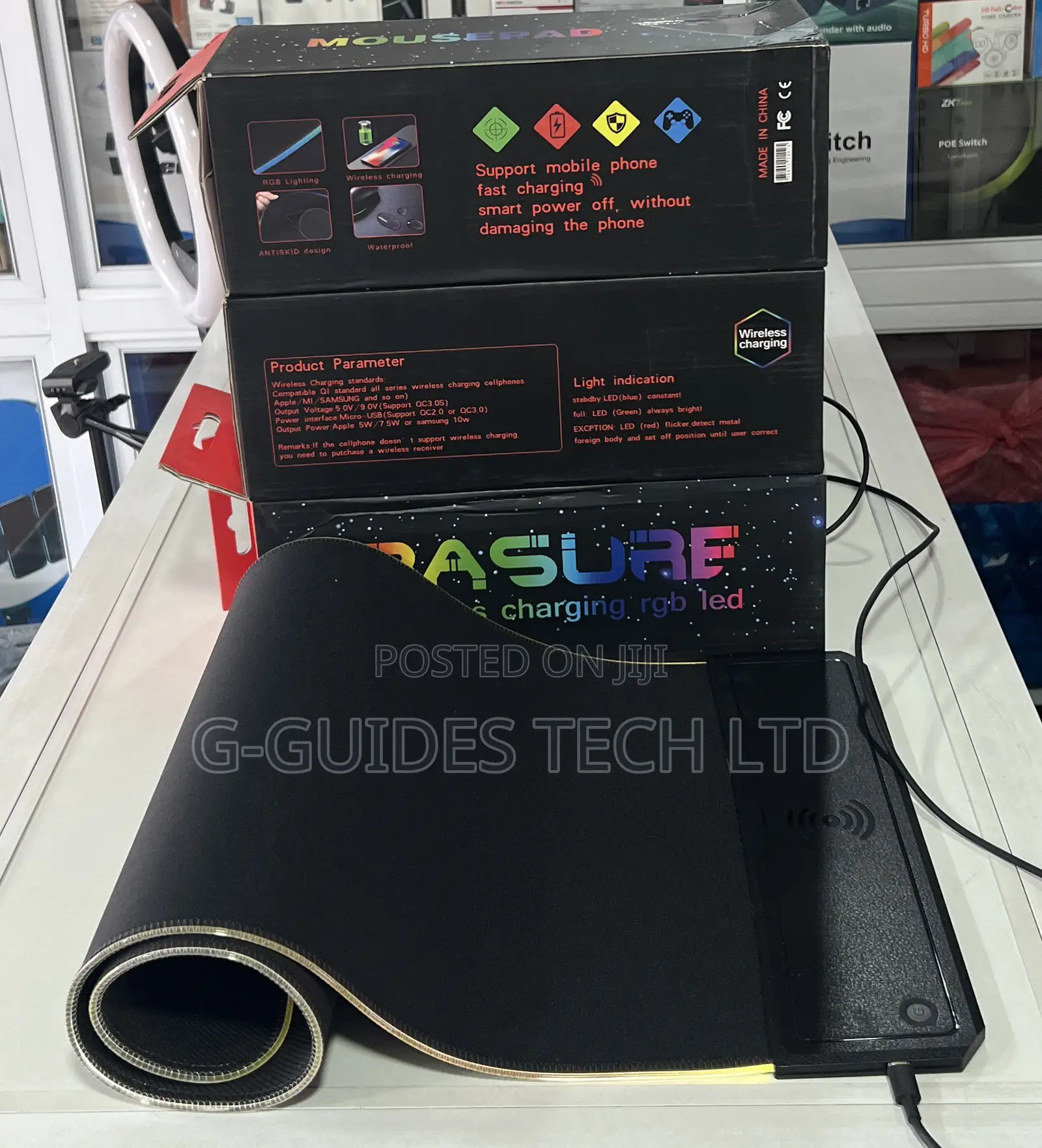 Rasure Rs-05 RGB Gaming Mouse Pad With Wireless Charging